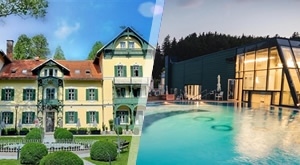OAZA u Termama Dobrna! 2 noćenja za 2 osobe u otmjenom HOTELU ŠVICARIJA 4*: POLUPANSION, kupanje u TERMALNIM BAZENIMA i opuštanje u SAUNAMA. Doživite vrhunski SPA ODMOR u PRIRODI!