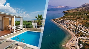 Terra Park SpiritoS, PAG: 2 noćenja, POLUPANSION za 2 odraslih i 2 djece u KUĆICAMA SYLVA ili Sylva s BAZENOM uz plažu. Uživajte u pogledu na VELEBIT i srcu Kolana za savršen OBITELJSKI odmor na moru!