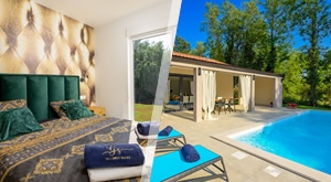 LJETOVANJE U ISTRI! Villa Green Silence kod Pazina nudi LUKSUZAN ODMOR za 5 osoba uz 2 noćenja i privatni BAZEN, JACUZZI i piće dobrodošlice. Rezervirajte savršen i opuštajući LJETNI BIJEG!